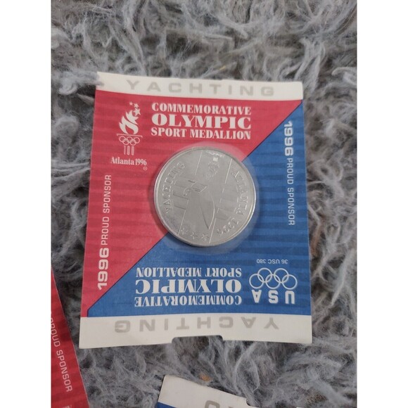 3 Vintage 1996 USA Commemorative Athletics Olympic Sport Medallion Coin Atlanta - Picture 5 of 7